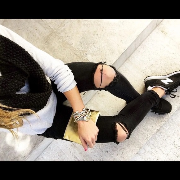 LF Carmar Black Skinny Jeans 24 - Picture 2 of 7